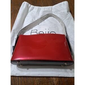 New Beijo 6190 Red Berry and Black Purse Handbag Shoulder Bag Pocket Book